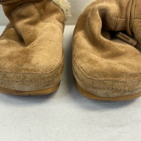 Earth Spirit Size 5 Tan Fur-Lined Winter Boots Leather Faux Fur Winter Fall Boho - Picture 6 of 10